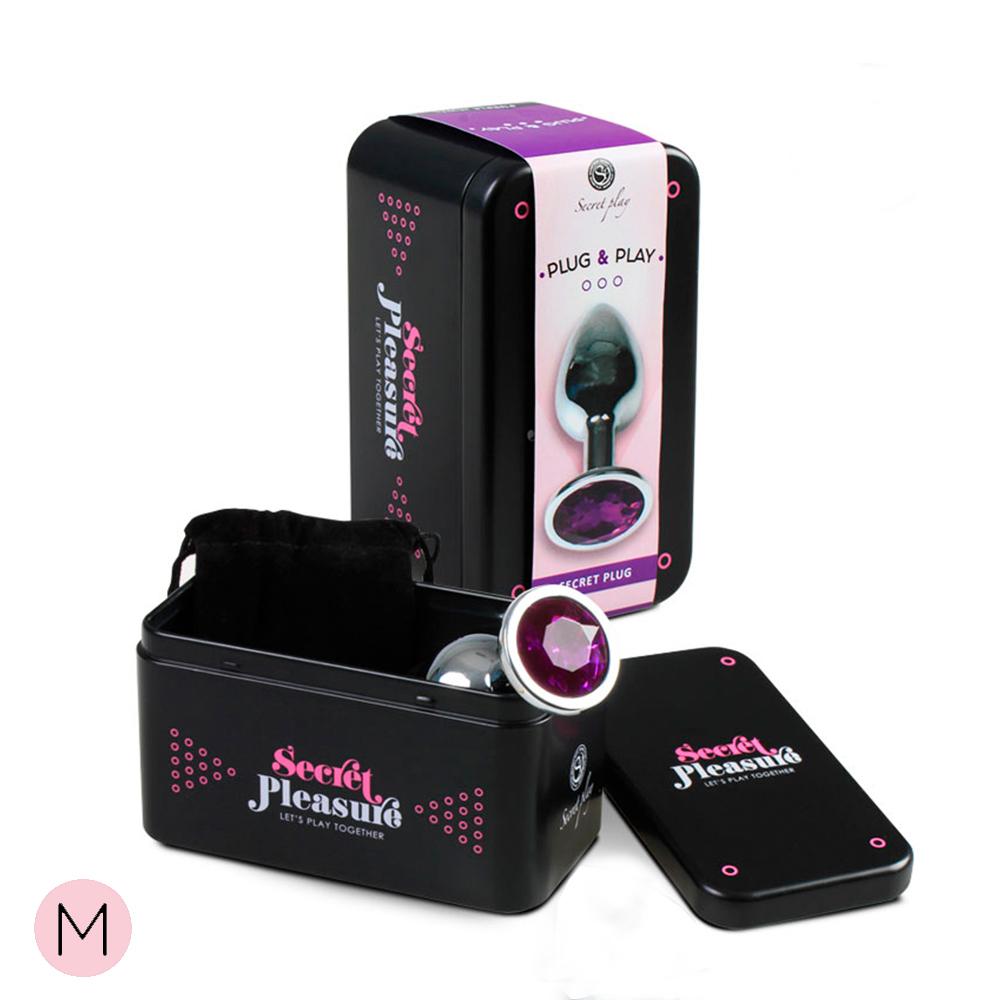 Purple Jewelled Metal Butt Plug Purple Jewelled Metal Butt Plug