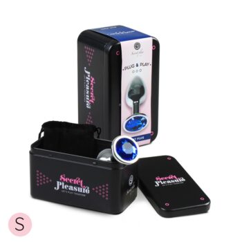 Blue Jewelled Metal Butt Plug