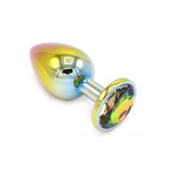 Rainbow Buttplug with Gem